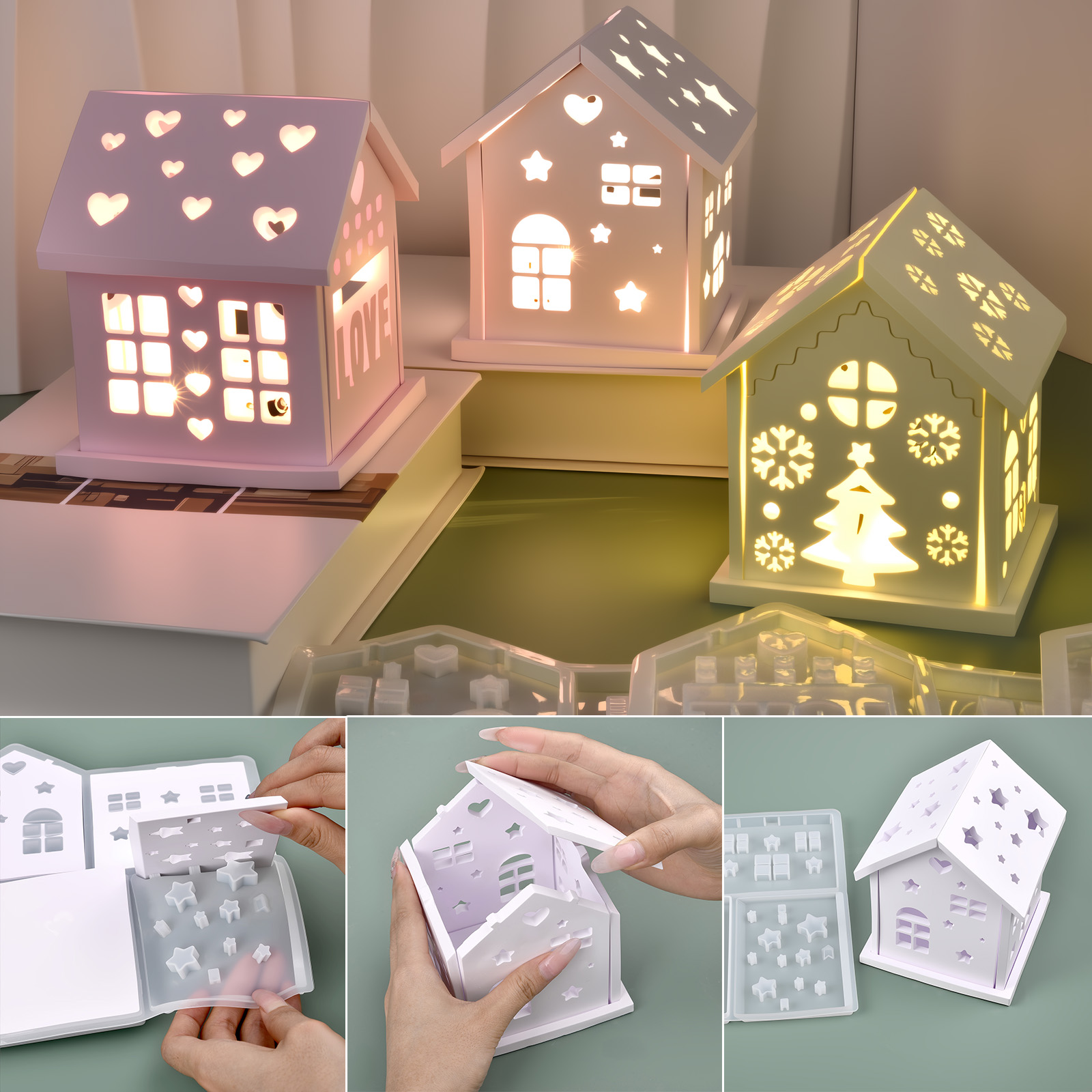 Candle Making Design - Moule 3D en Silicone pour maison,