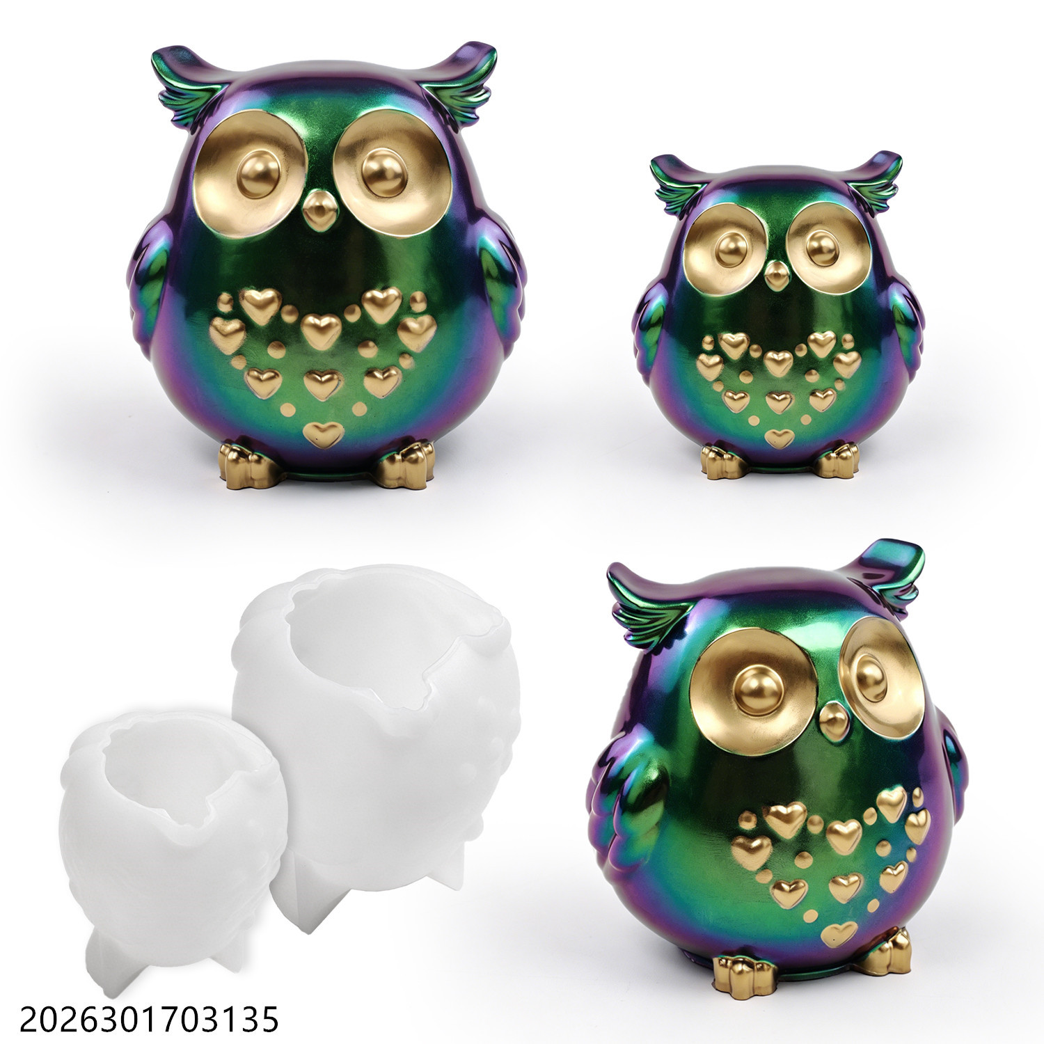 Candle Making Design - Moule en silicone Hibou 3D en
