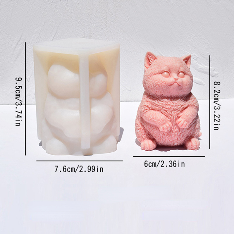 Moule en silicone 3D Chat Gras - Candle Making Fat avis et prix