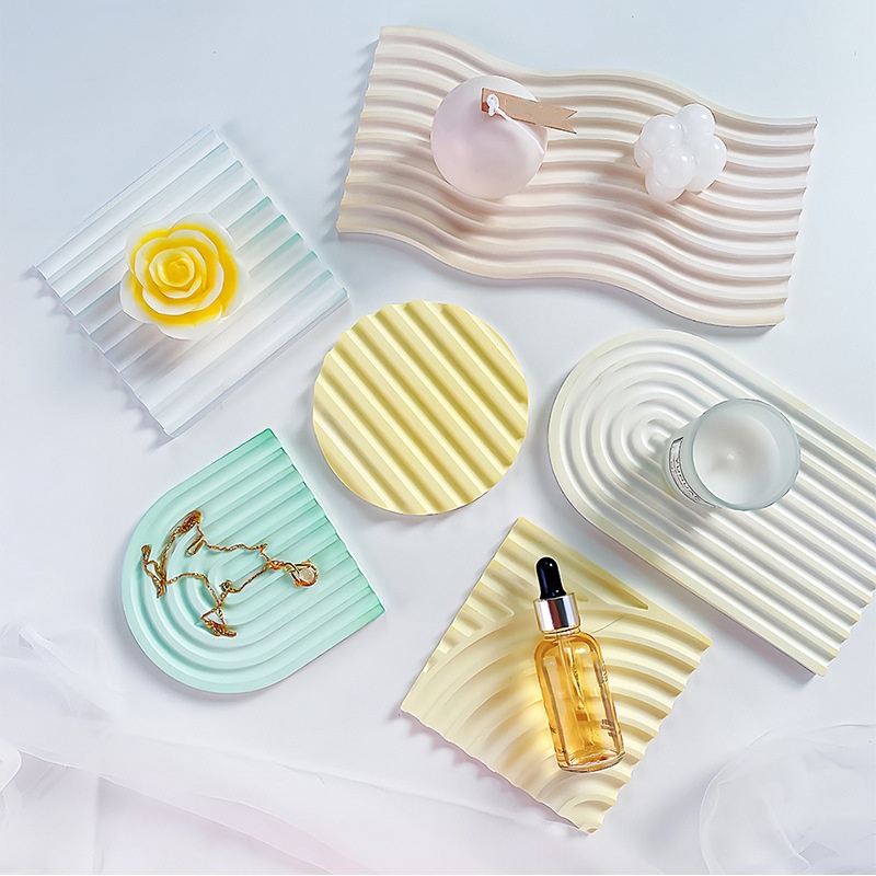 Moule de plateau ondulé rayé p - Candle Making Design avis et prix