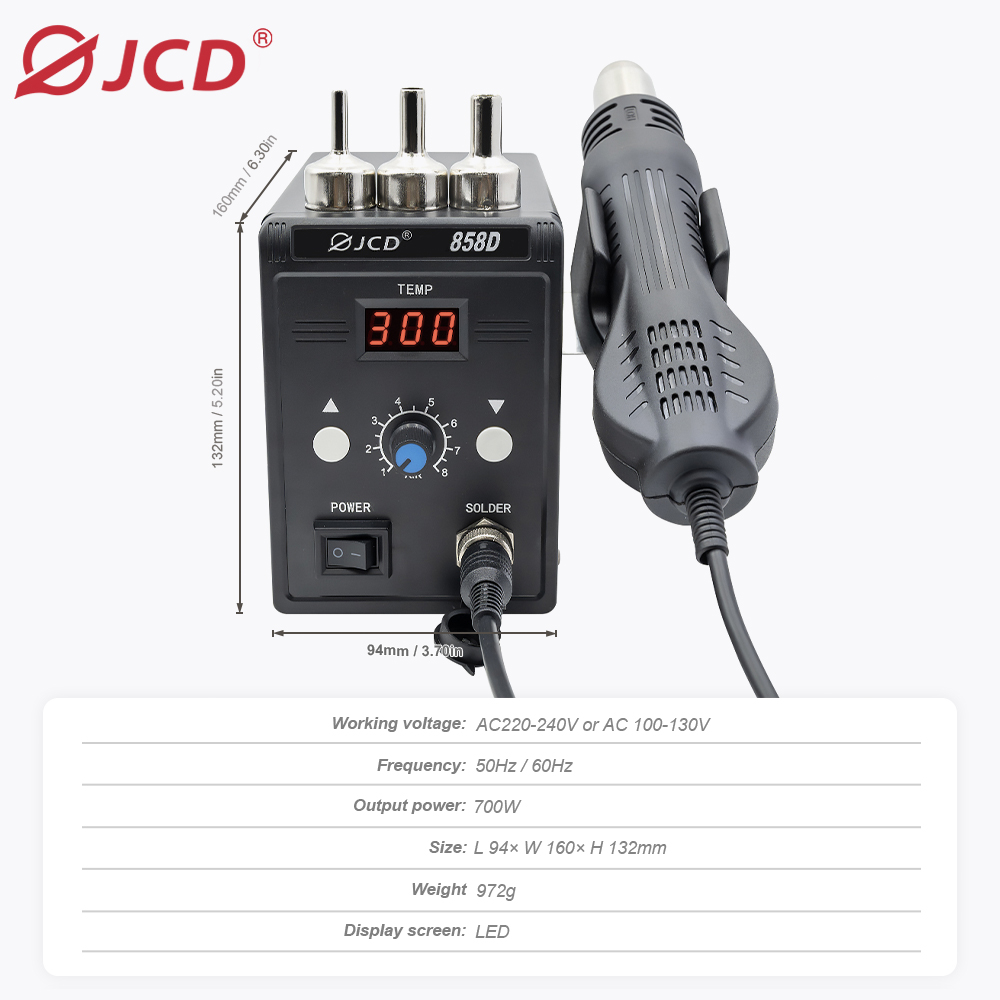 JCD pistolet à Air chaud 858D  - Heat Gun Embossing avis et prix